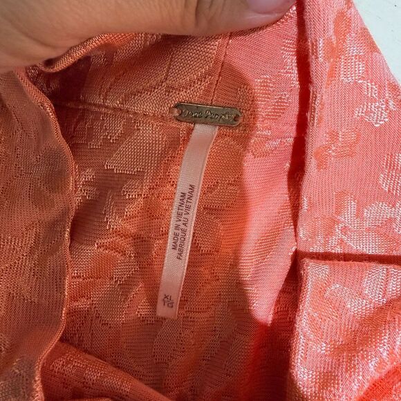 Free People Orange Floral Blouse - Picture 5 of 7